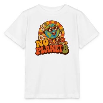 No Planet B – Erde Umweltschutz Retro - Stanley/Stella Kinder T-Shirt MINI CREATOR  - Weiß - Vorne - Maike (125cm)
