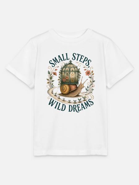 Kleine Schritte, wilde Träume - Stanley/Stella Kinder T-Shirt MINI CREATOR  - Weiß
