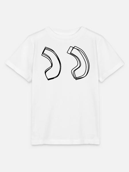 Anführungszeichen oben handgezeichnet - Stanley/Stella Kinder T-Shirt MINI CREATOR - Weiß
