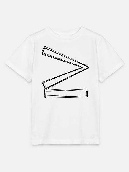 Größer gleich handgezeichnet - Stanley/Stella Kinder T-Shirt MINI CREATOR  - Weiß