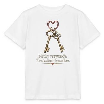 Nicht verwandt. Trotzdem Familie. | Freundschaft - Stanley/Stella Kinder T-Shirt MINI CREATOR  - Weiß - Vorne - Maike (125cm)