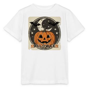Vintage Halloween – Retro Kürbis Spooky Design - Stanley/Stella Kinder T-Shirt MINI CREATOR  - Weiß - Vorne - Maike (125cm)
