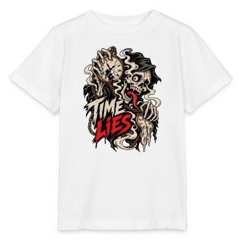 Time Lies Knochenuhr Horror - Stanley/Stella Kinder T-Shirt MINI CREATOR  - Weiß - Vorne - Maike (125cm)