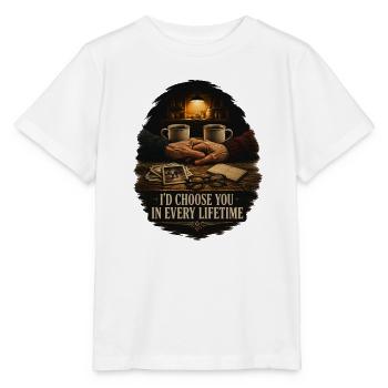 Ich würde dich in jedem Leben wählen - Stanley/Stella Kinder T-Shirt MINI CREATOR  - Weiß - Vorne - Maike (125cm)
