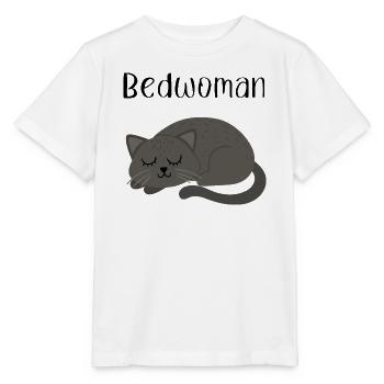 Katzen Nachthemd Schlafanzug Pyjama Bedwoman - Stanley/Stella Kinder T-Shirt MINI CREATOR  - Weiß - Vorne - Maike (125cm)