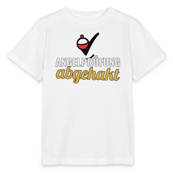 Angler Geschenk nach bestandener Angelprüfung - Stanley/Stella Kinder T-Shirt MINI CREATOR  - Weiß - Vorne - Maike (125cm)