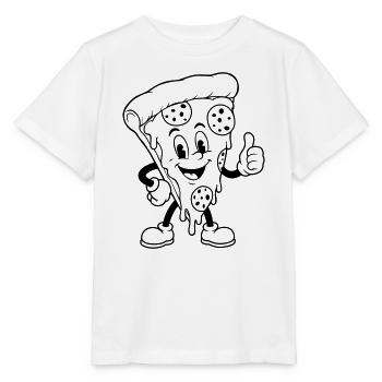 Retro Pizza - Stanley/Stella Kinder T-Shirt MINI CREATOR  - Weiß - Vorne - Maike (125cm)