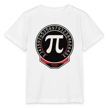 Pi Symbol Badge Ziffernring - Stanley/Stella Kinder T-Shirt MINI CREATOR  - Weiß - Vorne - Maike (125cm)