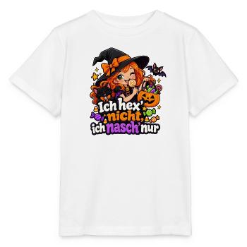 Ich hex’ nicht, ich nasch’ nur - Stanley/Stella Kinder T-Shirt MINI CREATOR  - Weiß - Vorne - Maike (125cm)