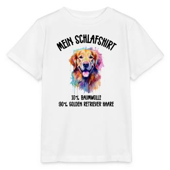 Golden Retriever Schlafshirt Bunt Splash - Stanley/Stella Kinder T-Shirt MINI CREATOR  - Weiß - Vorne - Maike (125cm)