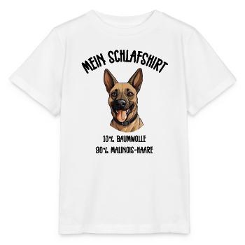 Malinois Schlafshirt Diensthund Spruch - Stanley/Stella Kinder T-Shirt MINI CREATOR  - Weiß - Vorne - Maike (125cm)