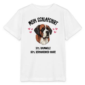 Bernhardiner Herzen Schlafshirt Sanfter Riese - Stanley/Stella Kinder T-Shirt MINI CREATOR  - Weiß - Vorne - Maike (125cm)