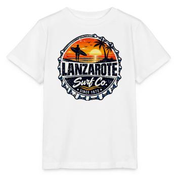 Lanzarote Surf Co. - Kanaren - Spanien - Surfing - Stanley/Stella Kinder T-Shirt MINI CREATOR  - Weiß - Vorne - Maike (125cm)