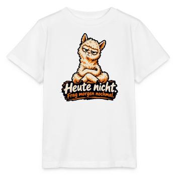 Heute nicht – Alpaka Spruch lustig Morgenmuffel - Stanley/Stella Kinder T-Shirt MINI CREATOR  - Weiß - Vorne - Maike (125cm)