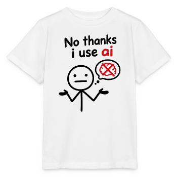 Nein danke, ich benutze KI - Stanley/Stella Kinder T-Shirt MINI CREATOR  - Weiß - Vorne - Maike (125cm)