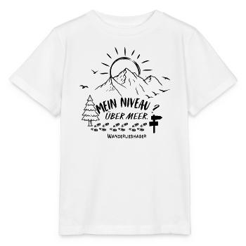 mein niveau? über meer. - Stanley/Stella Kinder T-Shirt MINI CREATOR  - Weiß - Vorne - Maike (125cm)