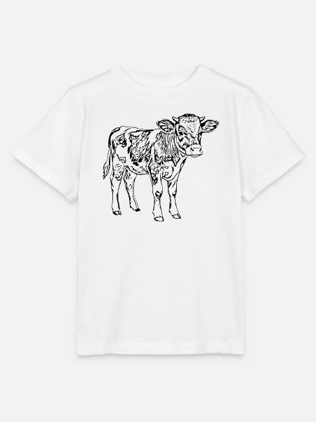 Kuh Kalb Geschenk Bauern Landwirte  - Stanley/Stella Kinder T-Shirt MINI CREATOR  - Weiß