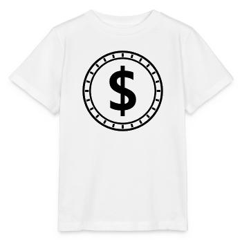 Dollarmünze - Stanley/Stella Kinder T-Shirt MINI CREATOR  - Weiß - Vorne - Maike (125cm)