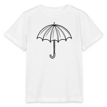 Süßer offener Schirm - Stanley/Stella Kinder T-Shirt MINI CREATOR  - Weiß - Vorne - Maike (125cm)