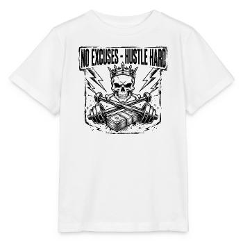 Keine Ausreden, hustle harter Schädel - Stanley/Stella Kinder T-Shirt MINI CREATOR  - Weiß - Vorne - Maike (125cm)