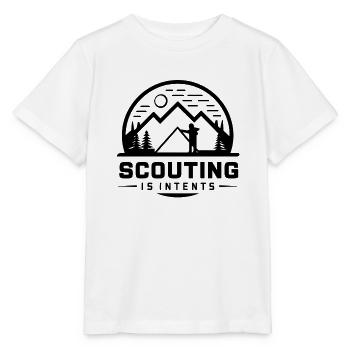 Pfadfinderin sind Absichten – lustiges Camping-Bergdesign - Stanley/Stella Kinder T-Shirt MINI CREATOR  - Weiß - Vorne - Maike (125cm)
