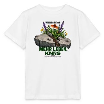 Beton trifft Natur: Blühende Risse - Stanley/Stella Kinder T-Shirt MINI CREATOR  - Weiß - Vorne - Maike (125cm)