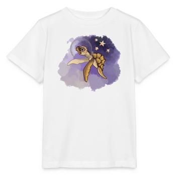 Cosmic Sea Turtle Explorer - Stanley/Stella Kinder T-Shirt MINI CREATOR  - Weiß - Vorne - Maike (125cm)