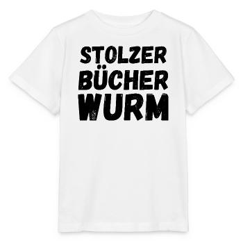 Stolzer Bücherwurm Humor - Stanley/Stella Kinder T-Shirt MINI CREATOR  - Weiß - Vorne - Maike (125cm)