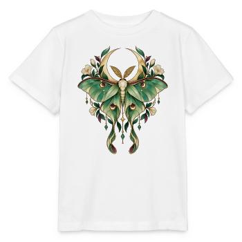 Mondmotte im Jugendstil - Stanley/Stella Kinder T-Shirt MINI CREATOR  - Weiß - Vorne - Maike (125cm)