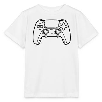 Gamepad Controller Outline Icon - Stanley/Stella Kinder T-Shirt MINI CREATOR  - Weiß - Vorne - Maike (125cm)
