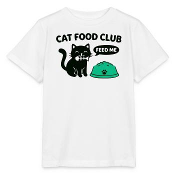 Cat Food Club Katzen Logo - Stanley/Stella Kinder T-Shirt MINI CREATOR  - Weiß - Vorne - Maike (125cm)