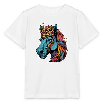 Pferd Krone - Stanley/Stella Kinder T-Shirt MINI CREATOR  - Weiß - Vorne - Maike (125cm)