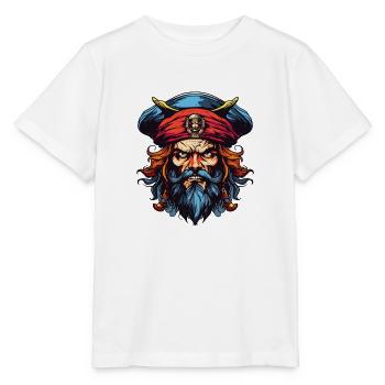 Kapitän Pirat - Stanley/Stella Kinder T-Shirt MINI CREATOR  - Weiß - Vorne - Maike (125cm)