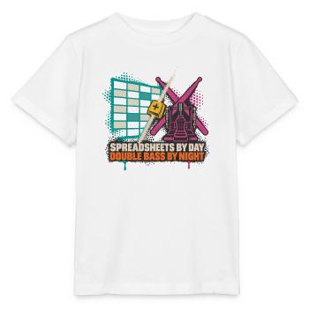 Spreadsheets by Day Bass by Night - Stanley/Stella Kinder T-Shirt MINI CREATOR  - Weiß - Vorne - Maike (125cm)