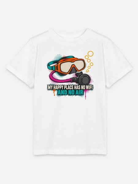 Taucherwitz: Kein WLAN, kein Luft - Stanley/Stella Kinder T-Shirt MINI CREATOR  - Weiß