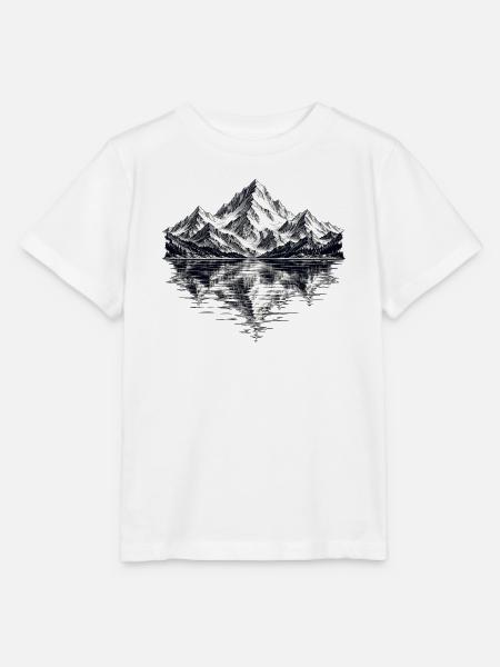 Schneeberge Spiegelbild - Stanley/Stella Kinder T-Shirt MINI CREATOR  - Weiß