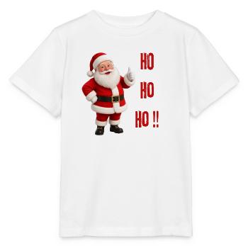 Weihnachtsmann Ho Ho Ho Fest - Stanley/Stella Kinder T-Shirt MINI CREATOR  - Weiß - Vorne - Maike (125cm)