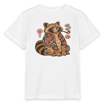 Katzenkoi Tattoo mit Pfeife - Stanley/Stella Kinder T-Shirt MINI CREATOR  - Weiß - Vorne - Maike (125cm)