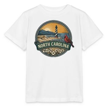 North Carolina Outer Banks Retro-Reisegeschenk - Stanley/Stella Kinder T-Shirt MINI CREATOR  - Weiß - Vorne - Maike (125cm)