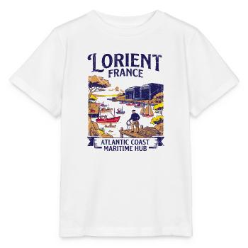 Lorient France Atlantic Coast Maritime Harbor Port - Stanley/Stella Kinder T-Shirt MINI CREATOR  - Weiß - Vorne - Maike (125cm)