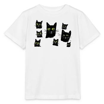 Mitternachts-Katzenaugen-Muster - Stanley/Stella Kinder T-Shirt MINI CREATOR  - Weiß - Vorne - Maike (125cm)