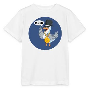 Moin Coole Hip Hop Möwe - Stanley/Stella Kinder T-Shirt MINI CREATOR  - Weiß - Vorne - Maike (125cm)