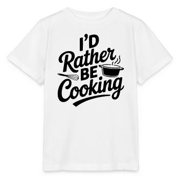 Ich würde lieber kochen - Stanley/Stella Kinder T-Shirt MINI CREATOR  - Weiß - Vorne - Maike (125cm)