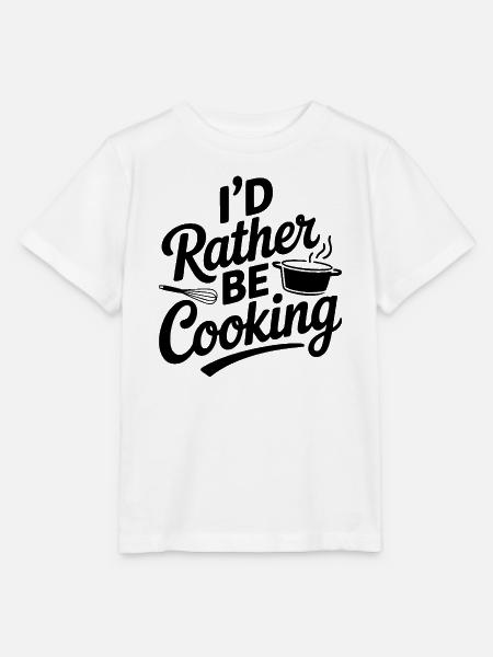 Ich würde lieber kochen - Stanley/Stella Kinder T-Shirt MINI CREATOR  - Weiß