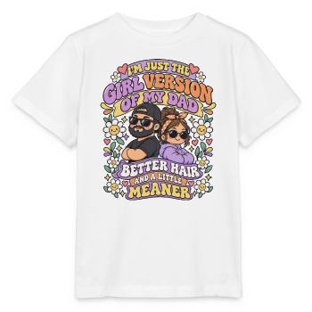 Mädchenversion von meinem Vater süßer Chibi-Vater - Stanley/Stella Kinder T-Shirt MINI CREATOR  - Weiß - Vorne - Maike (125cm)
