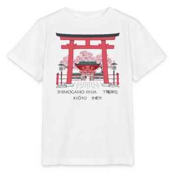 Kyoto Torii und Kirschblüten - Stanley/Stella Kinder T-Shirt MINI CREATOR  - Weiß - Vorne - Maike (125cm)