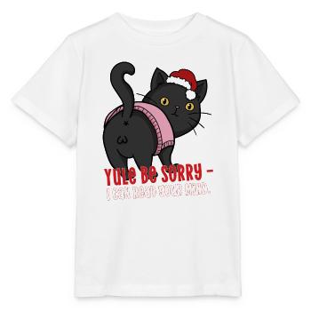 Wütende Weihnachtskatze Yule Sei Entschuldigung, Gedankenleser - Stanley/Stella Kinder T-Shirt MINI CREATOR  - Weiß - Vorne - Maike (125cm)