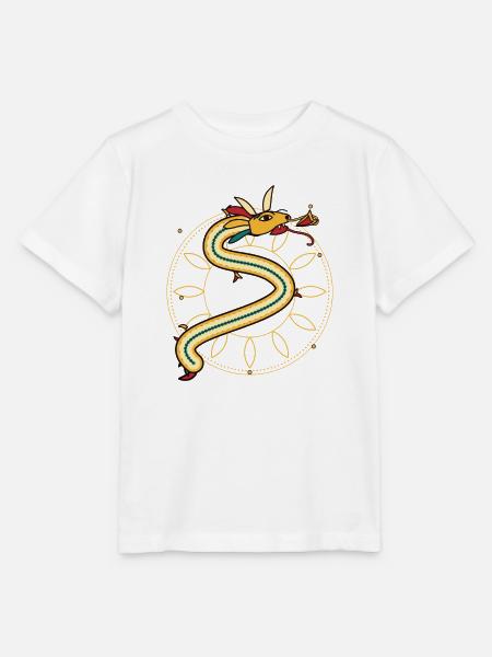 Goldener Drache - Stanley/Stella Kinder T-Shirt MINI CREATOR - Weiß