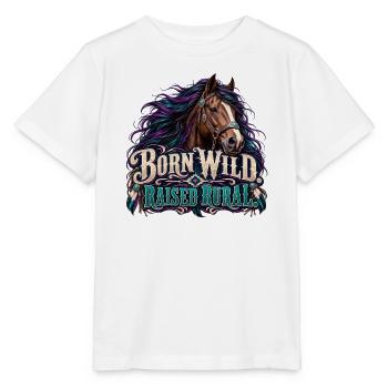 Geboren Wild, Ländlich Aufgewachsen - Stanley/Stella Kinder T-Shirt MINI CREATOR  - Weiß - Vorne - Maike (125cm)