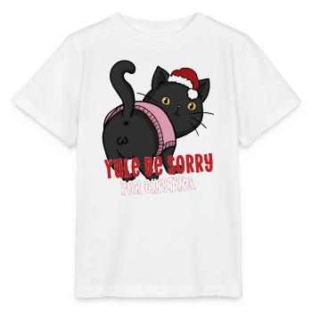 Weihnachtskatze wütende Weihnachten Entschuldigung Lustige Einstellung - Stanley/Stella Kinder T-Shirt MINI CREATOR  - Weiß - Vorne - Maike (125cm)